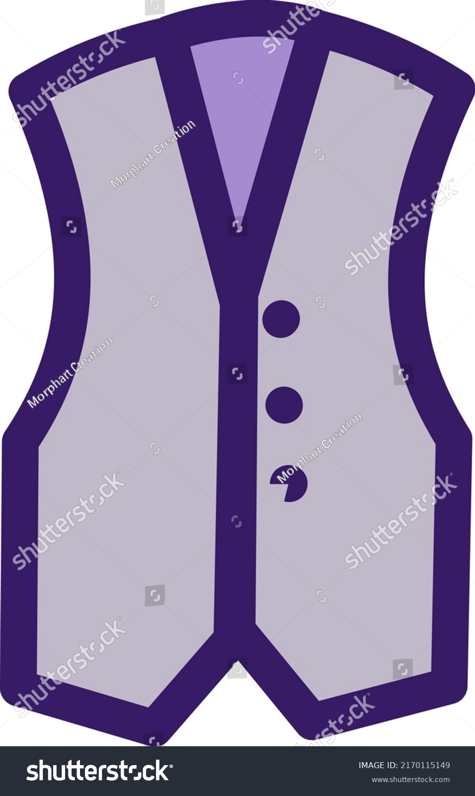 Purple Vest Illustration Vector On White Stock Vector (Royalty Free ...
