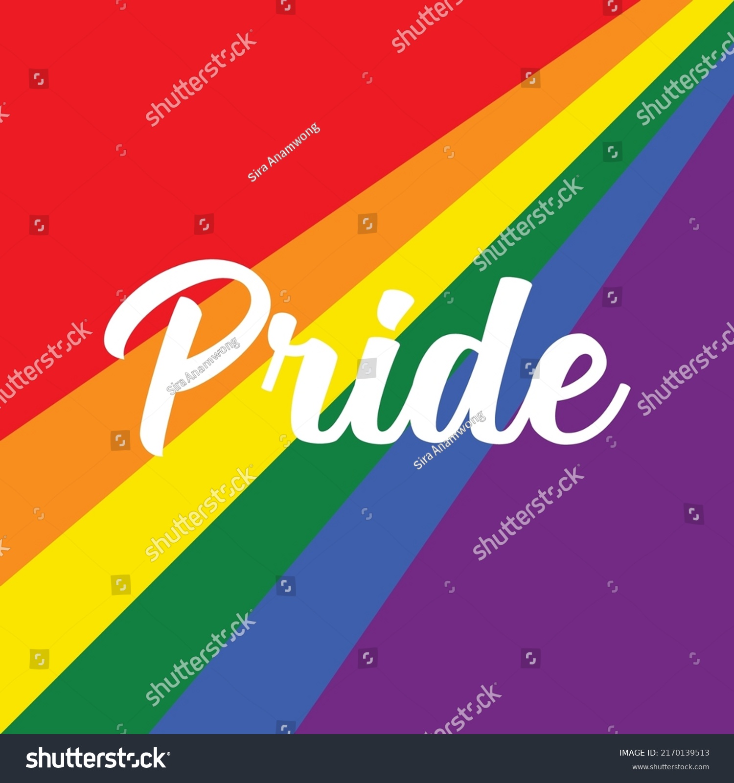 Pride Text On Rainbow Template Vector Stock Vector (Royalty Free ...