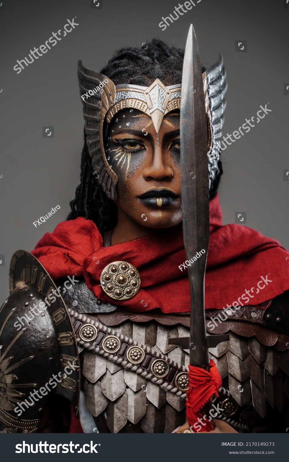 Shot Determined Female Warrior African Ethnic Stock Photo 2170149273 ...