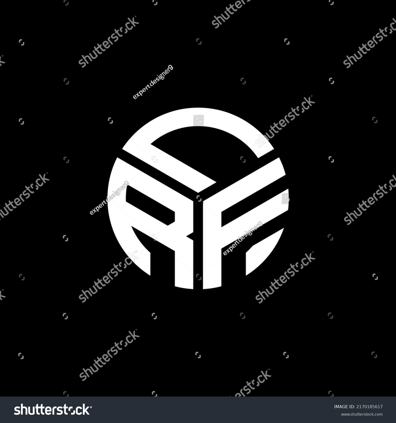 Lrf Letter Logo Design On Black Stock Vector (Royalty Free) 2170185617 ...