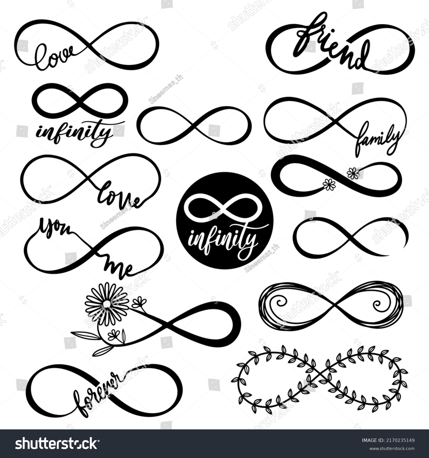 Infinity Symbolsset Infinity Symbolsrepetition Unlimited Cyclicity ...