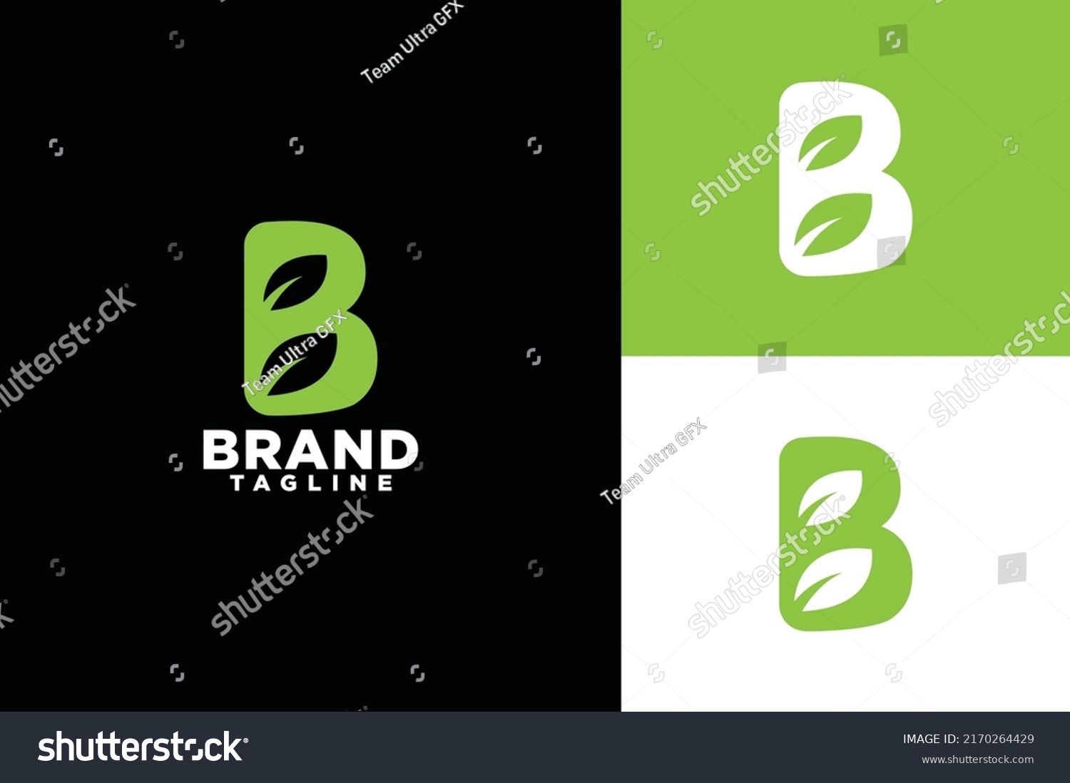 Alphabet Letter B Leaf Vector Logo Stock Vector (Royalty Free ...