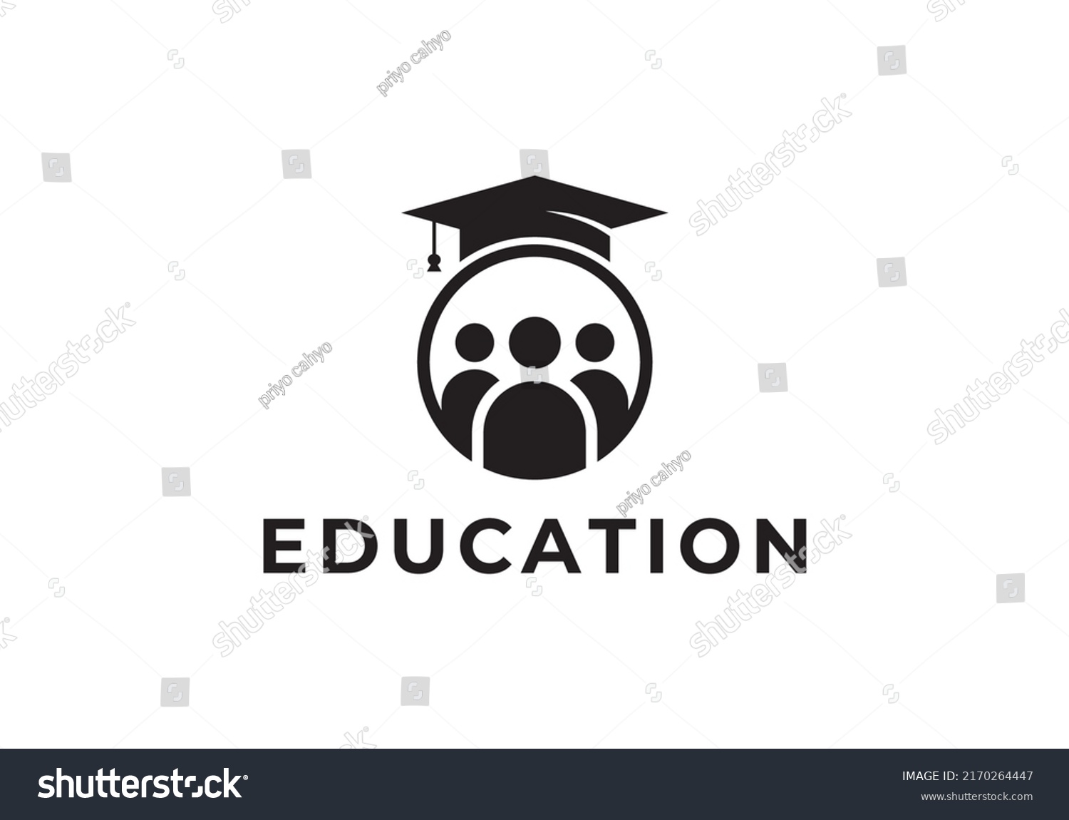 University Graduate Campus Education Logo Design Stock Vector (Royalty ...
