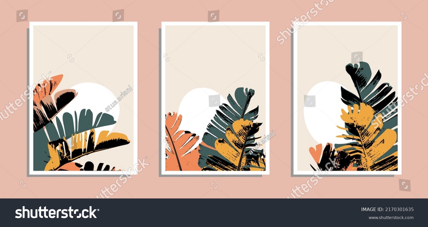 Boho Vector Art Botanical Walls Art Stock Vector (royalty Free 