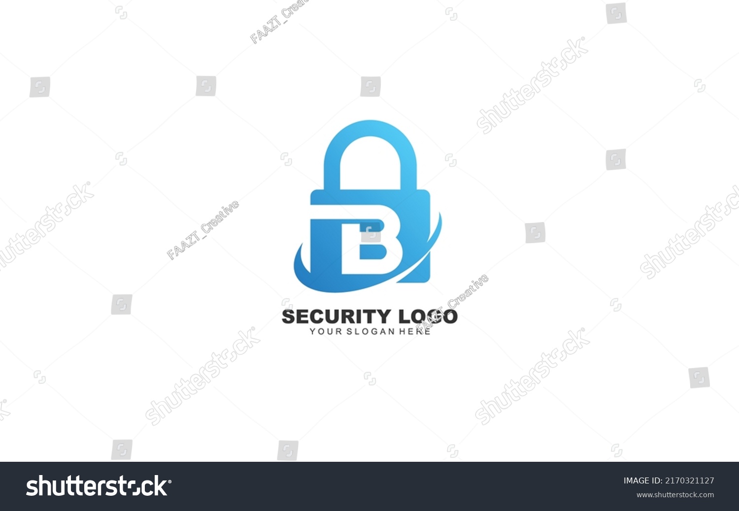 B Security Logo Design Inspiration Vector Stock Vector (Royalty Free ...