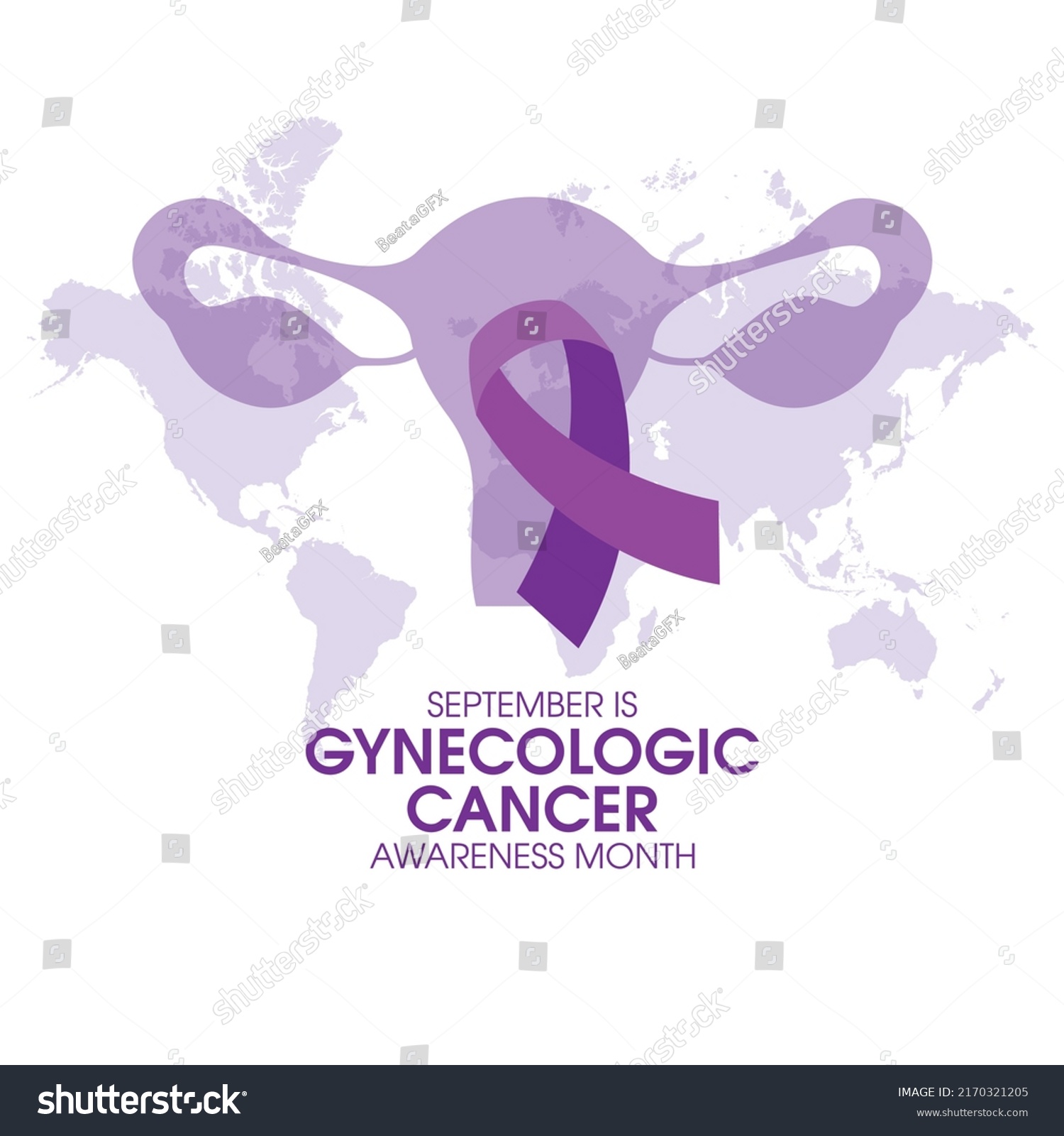 September Gynecologic Cancer Awareness Month Vector Stock Vector