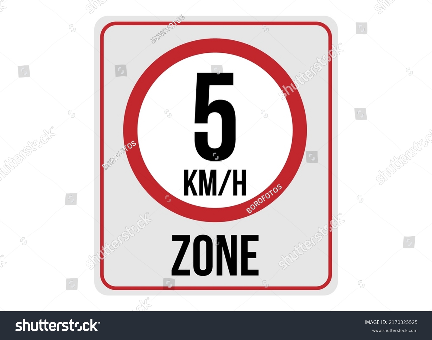 5km H Speed Limit Zone Vector Stock Vector (Royalty Free) 2170325525 ...