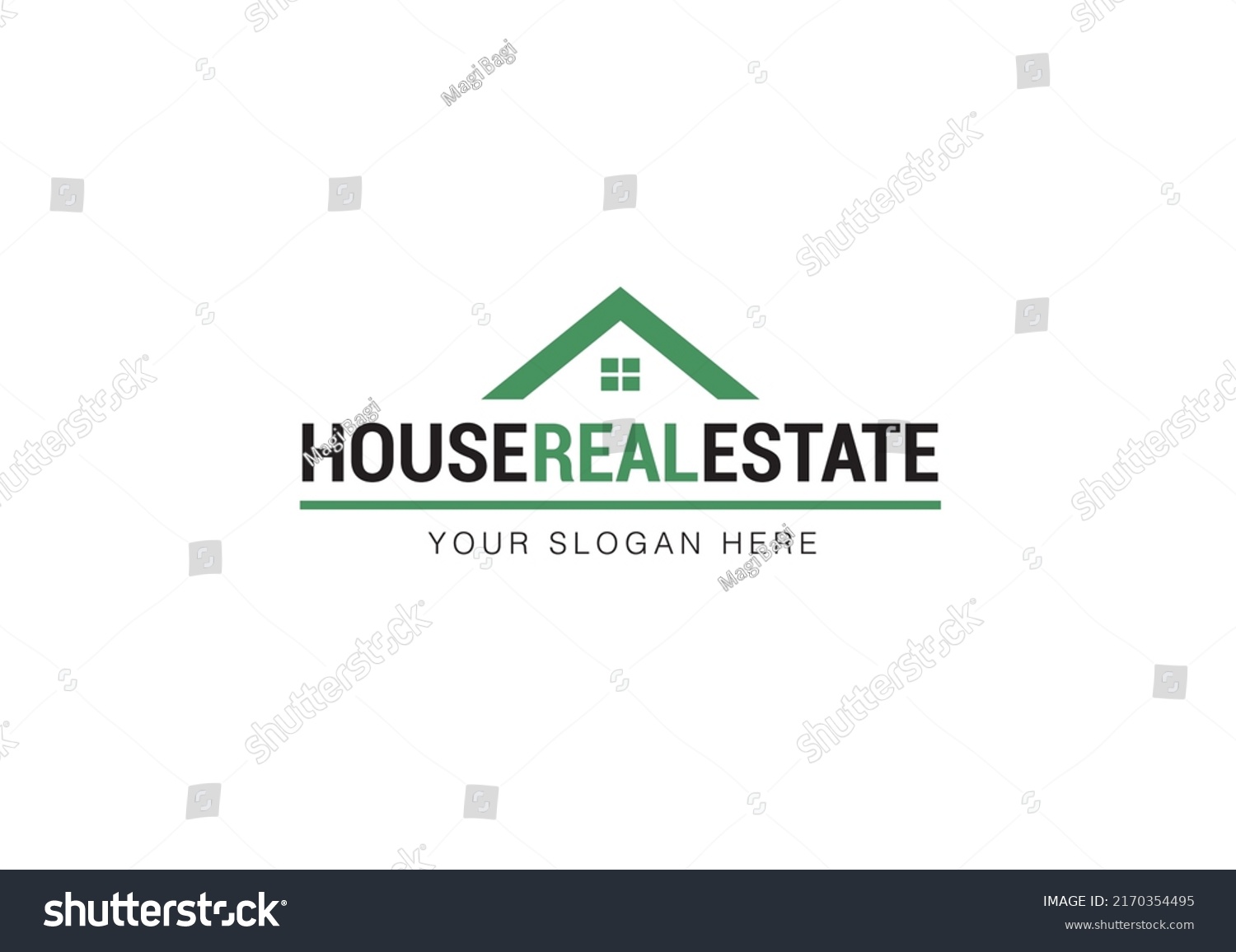 Abstract House Logo Design Vector Illustration Stock Vector (royalty 