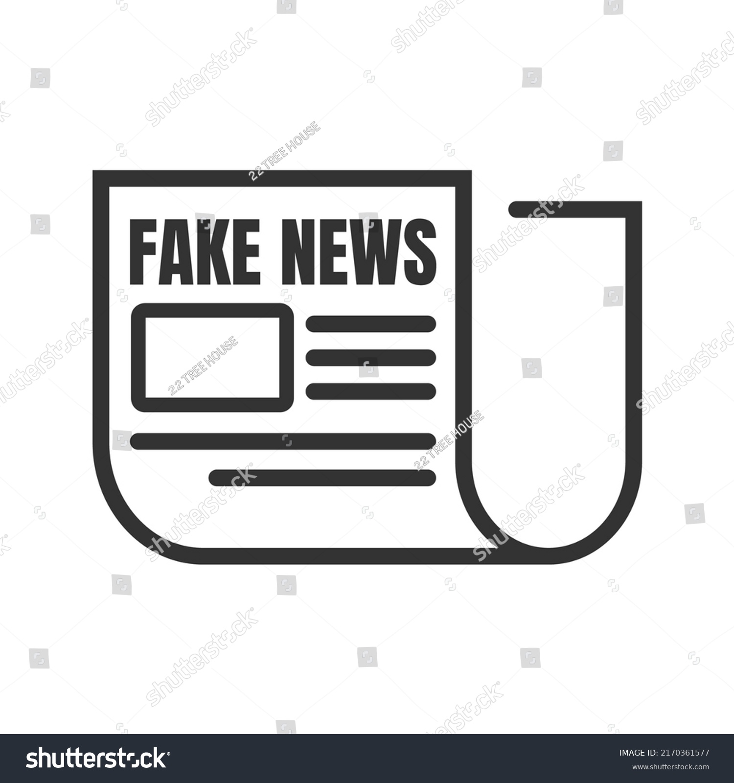 Fake News Newspaper Icon Infographic Disinformation Stock Vector ...