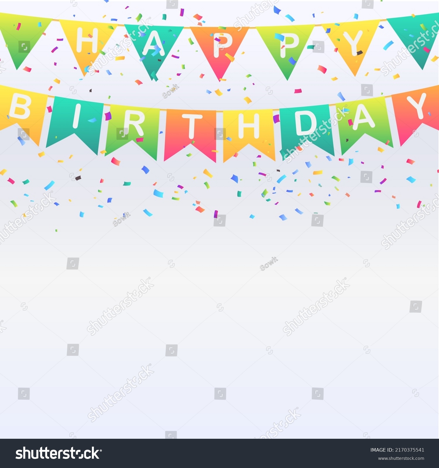 Happy Birthday Banner Celebrity Party Flags Stock Vector (Royalty Free ...