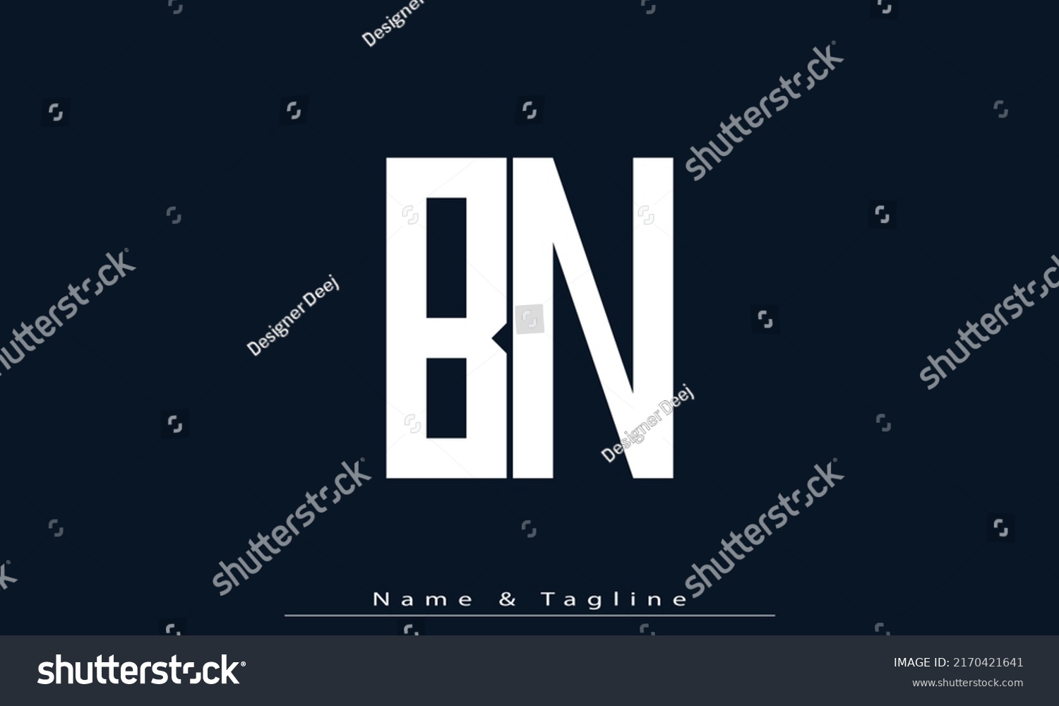 Alphabet Letters Initials Monogram Logo Bn Stock Vector (Royalty Free ...