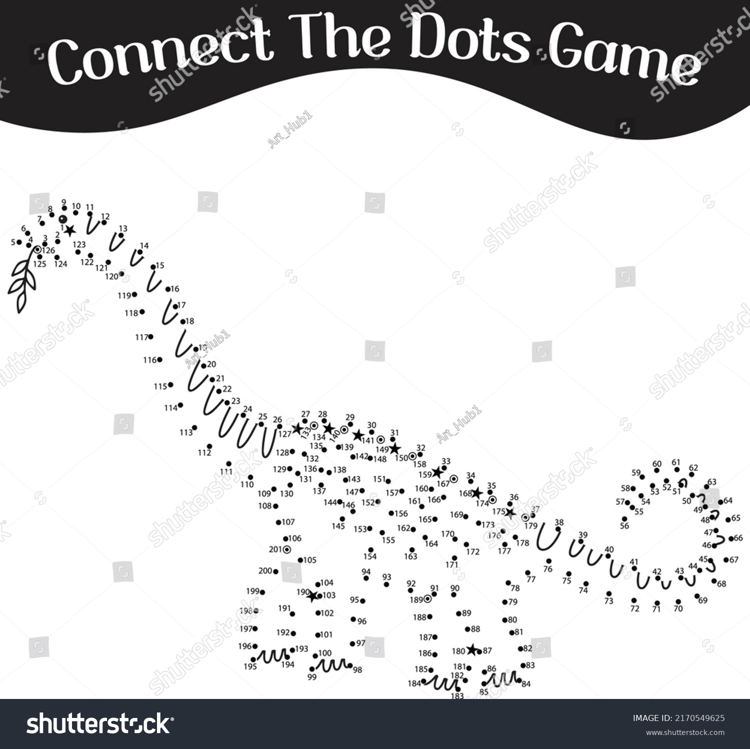 Connect Dots Numbers Game Education Dot Stock Vector (Royalty Free ...