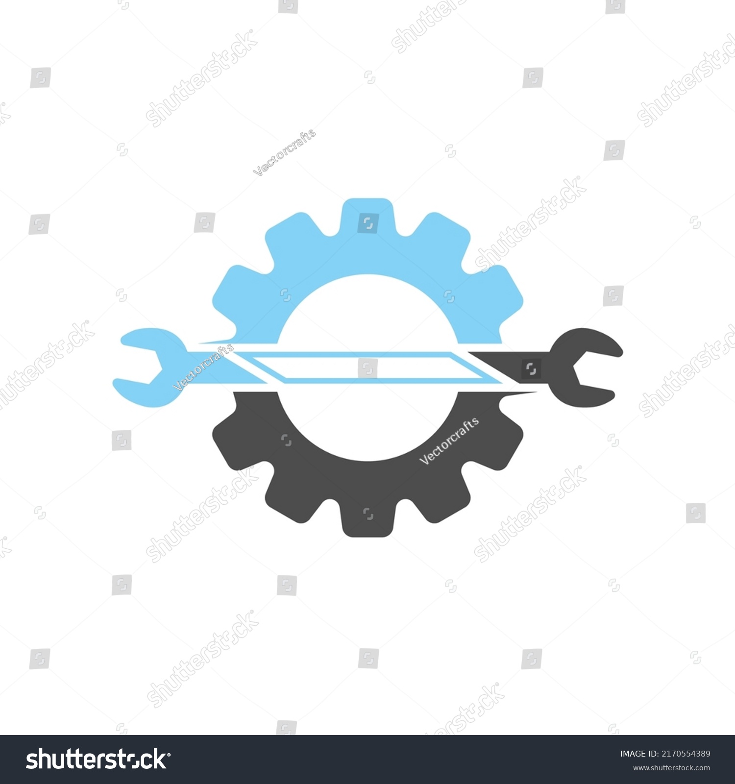 Gear Wrench Logo Design Template Vector Stock Vector (Royalty Free ...