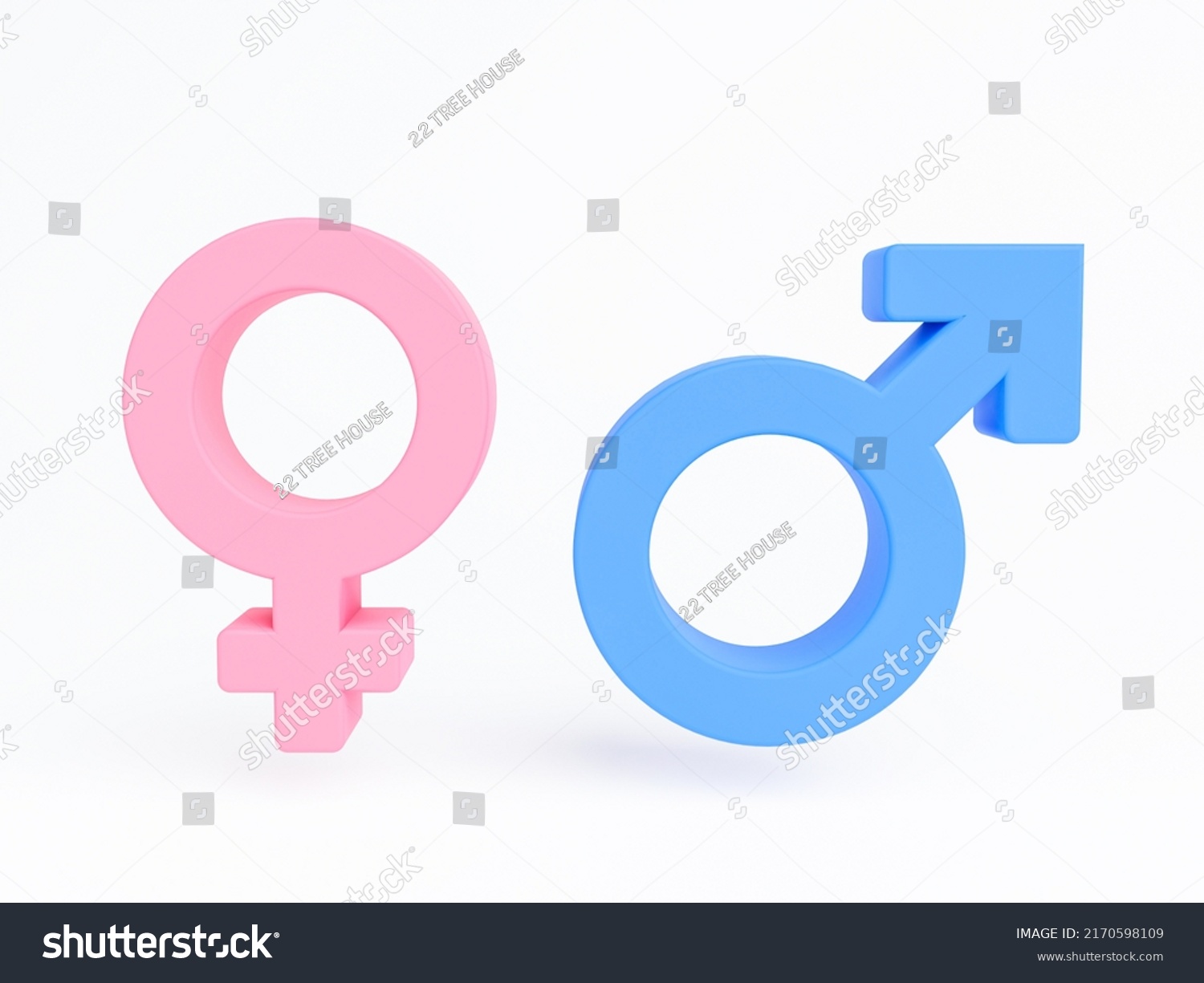 3d Gender Icon Isolated On White Stock Illustration 2170598109 Shutterstock