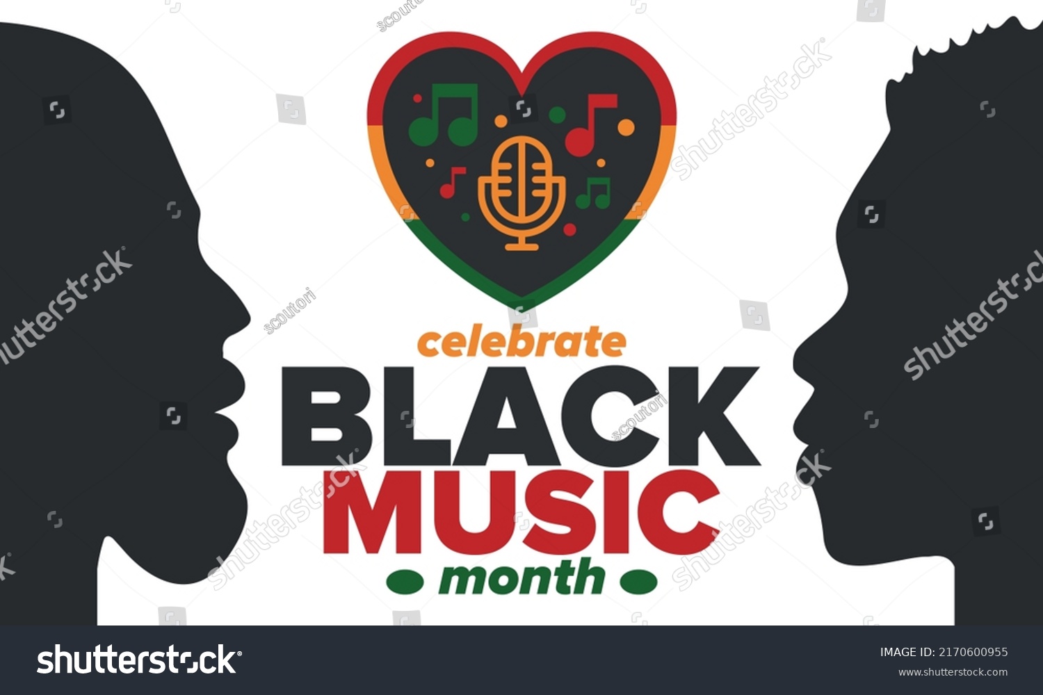 Black Music Month June Africanamerican Music Stock Vector (Royalty Free ...