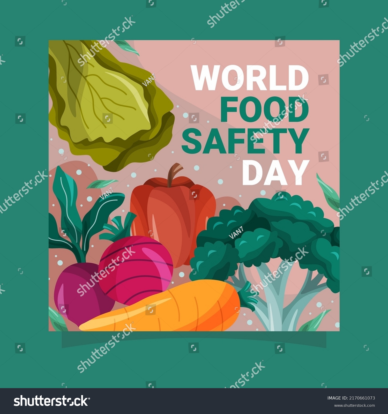 World Food Safety Day Social Media Stock Vector (Royalty Free