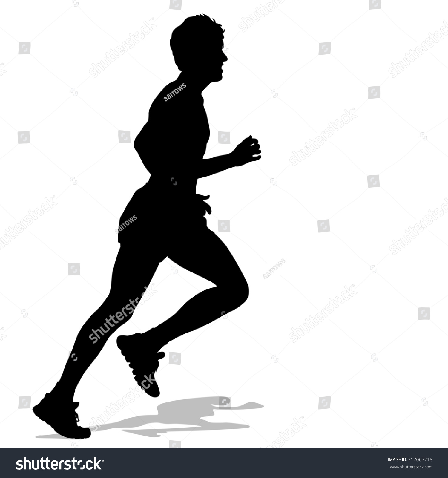 Running Silhouettes Illustration Stock Illustration 217067218 ...