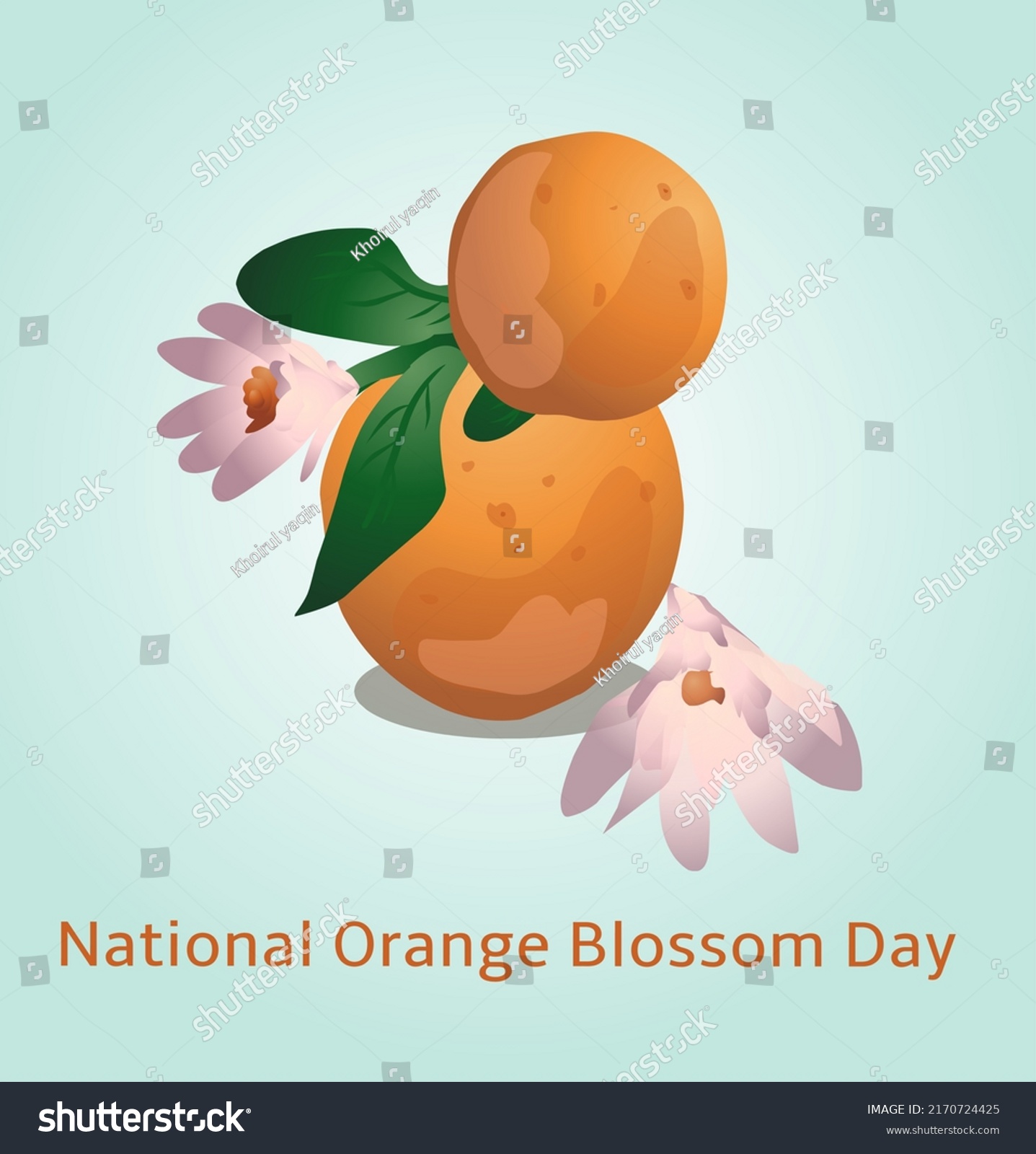 National Orange Blossom Day Vector Cartoon Stock Vector Royalty Free 2170724425 Shutterstock