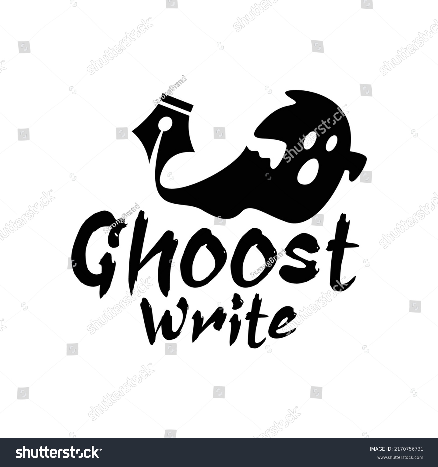 Ghost Writing Logo Vector Haunted Vector Stock Vector (Royalty Free ...