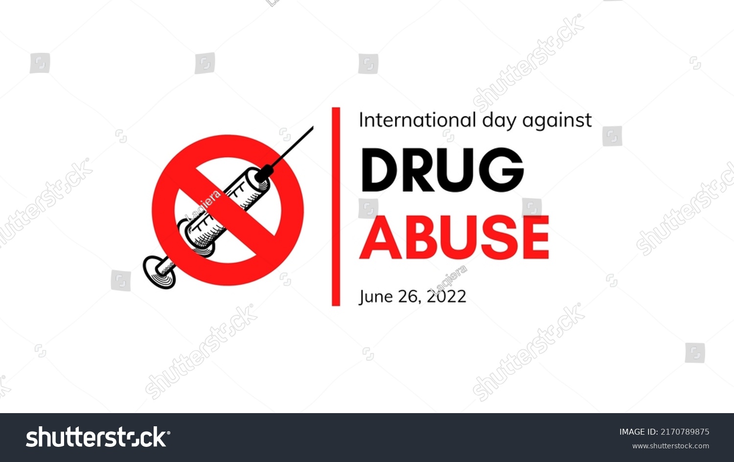 International Day Against Drug Abuse Poster Stock Illustration ...