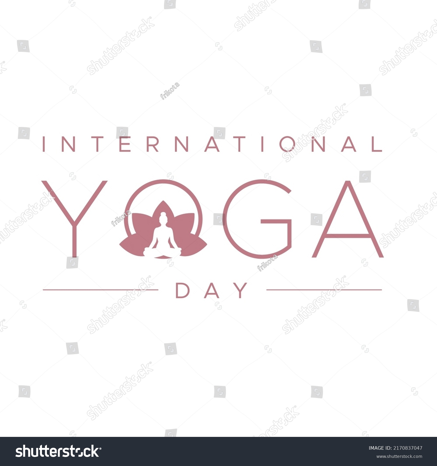 International Yoga Day Lotus Pose Into Stock Vector (Royalty Free ...