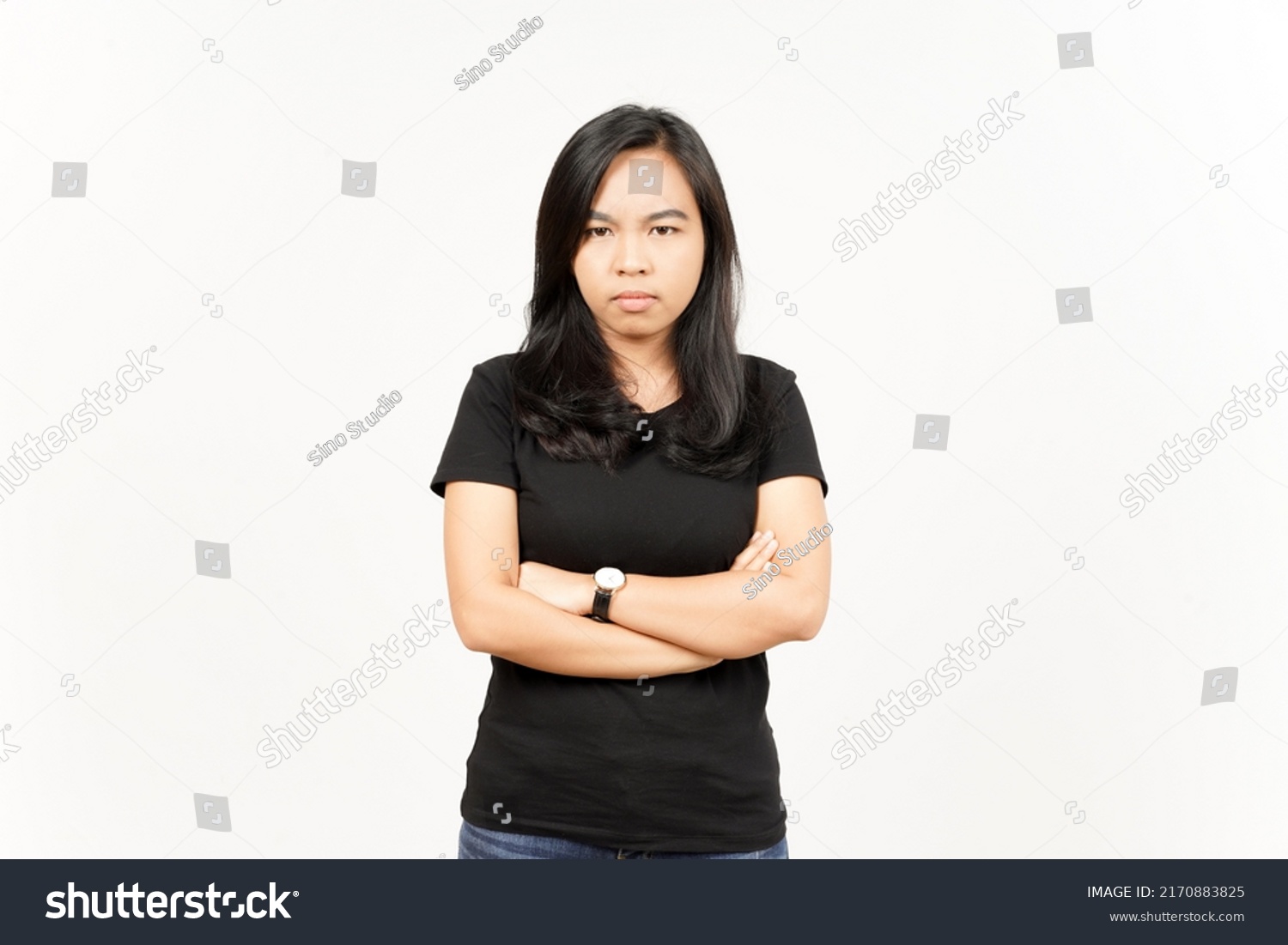 Angry Face Expression Beautiful Asian Woman Stock Photo 2170883825 ...