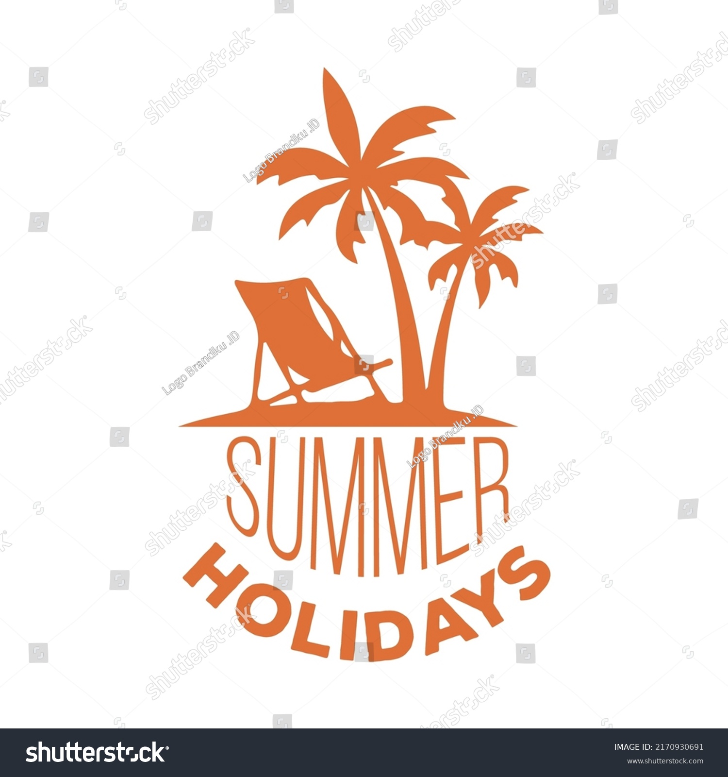 Summer Themed Logo Design Vector Stock Vector (Royalty Free) 2170930691 ...