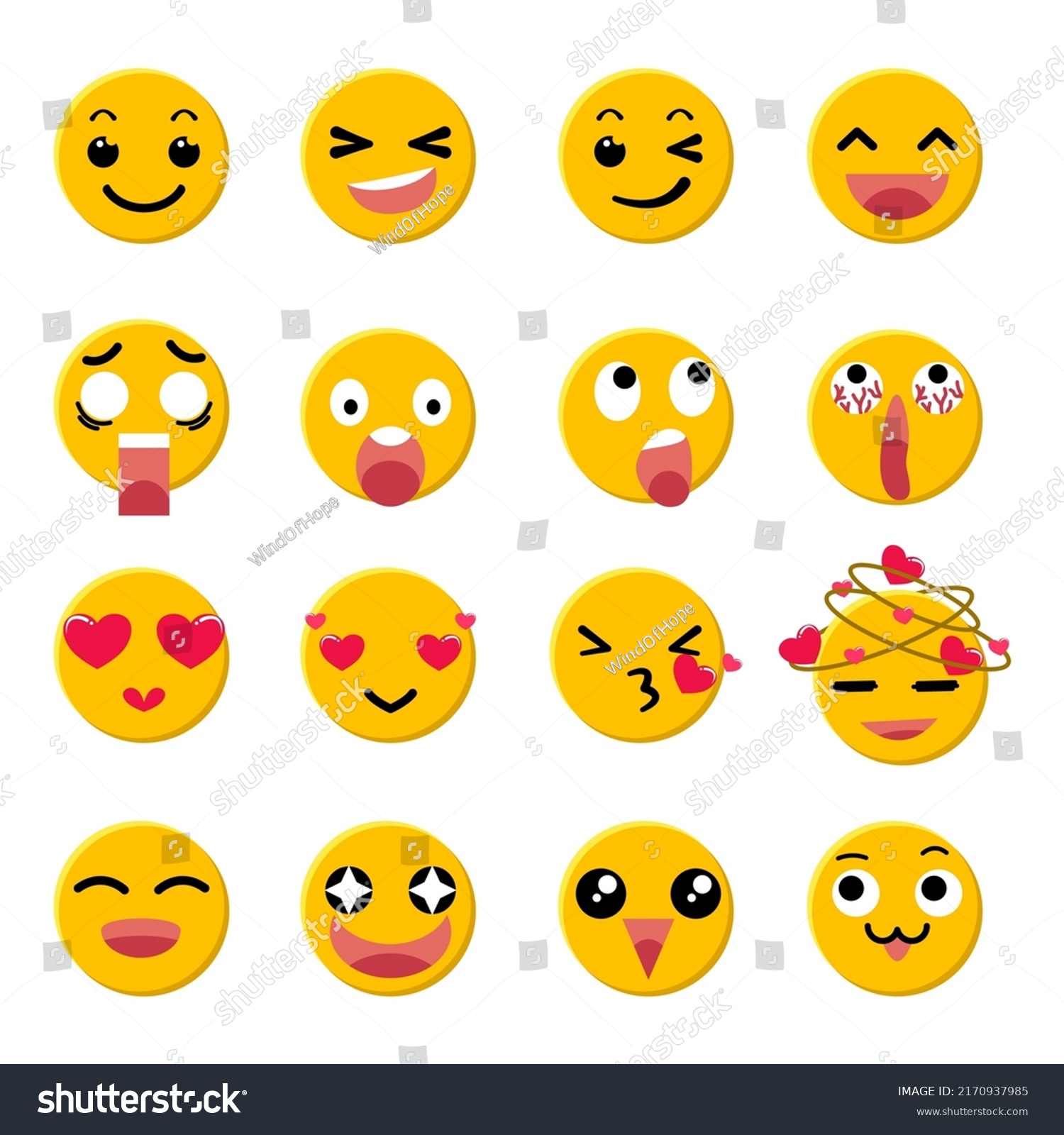 Set Emoji Icon Vector Design World Stock Vector (Royalty Free ...