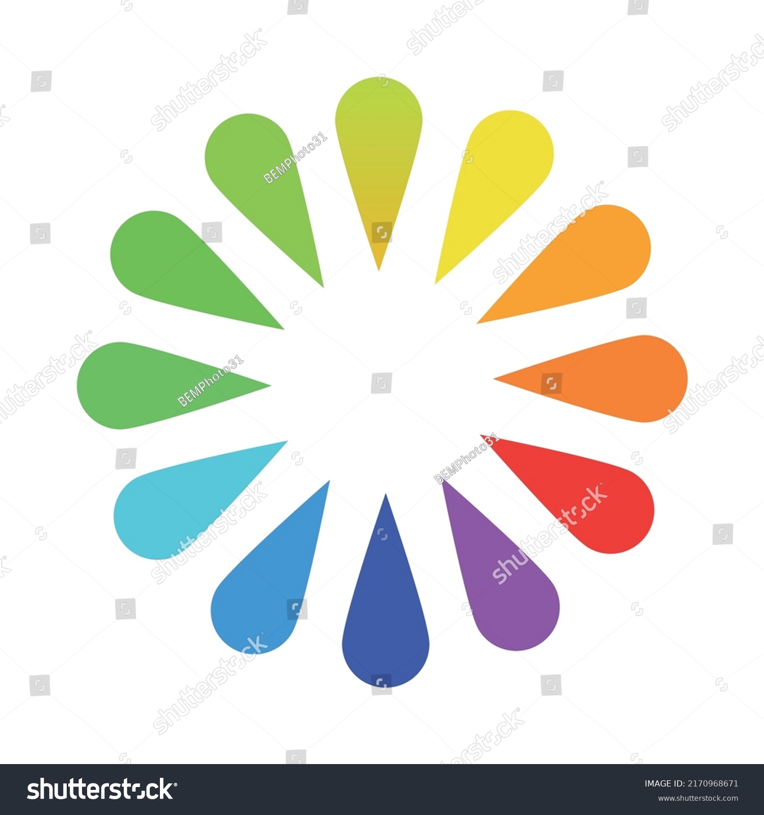 Circular Palette All Colors Rainbow On Stock Vector (royalty Free 