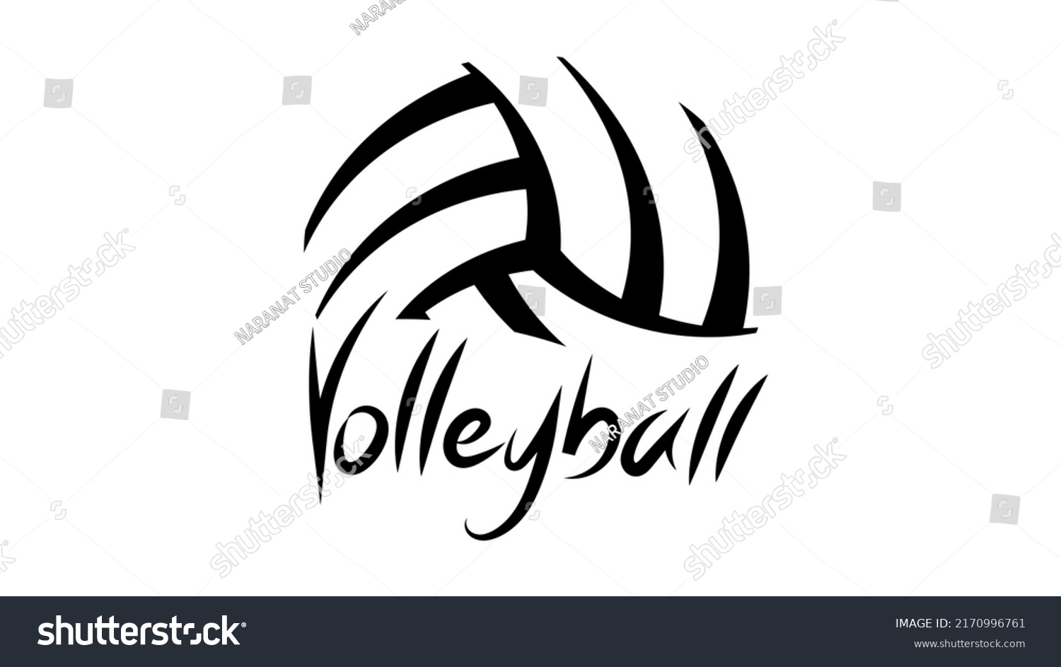 Volleyball Icon Symbol Vector Isolated On Stock Vector (Royalty Free ...