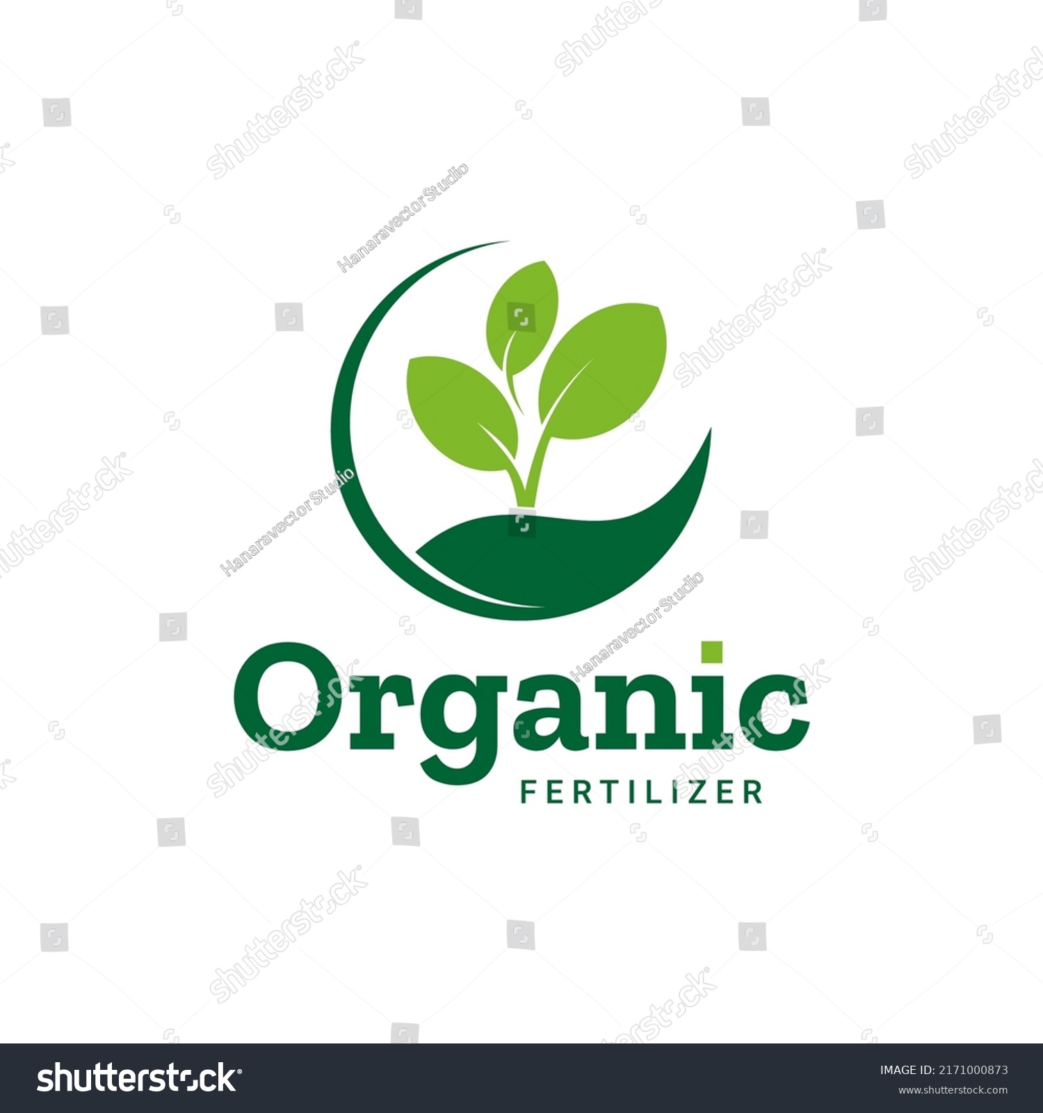 Organic Fertilizers Green Leaf Logo Design Stock Vector (Royalty Free ...