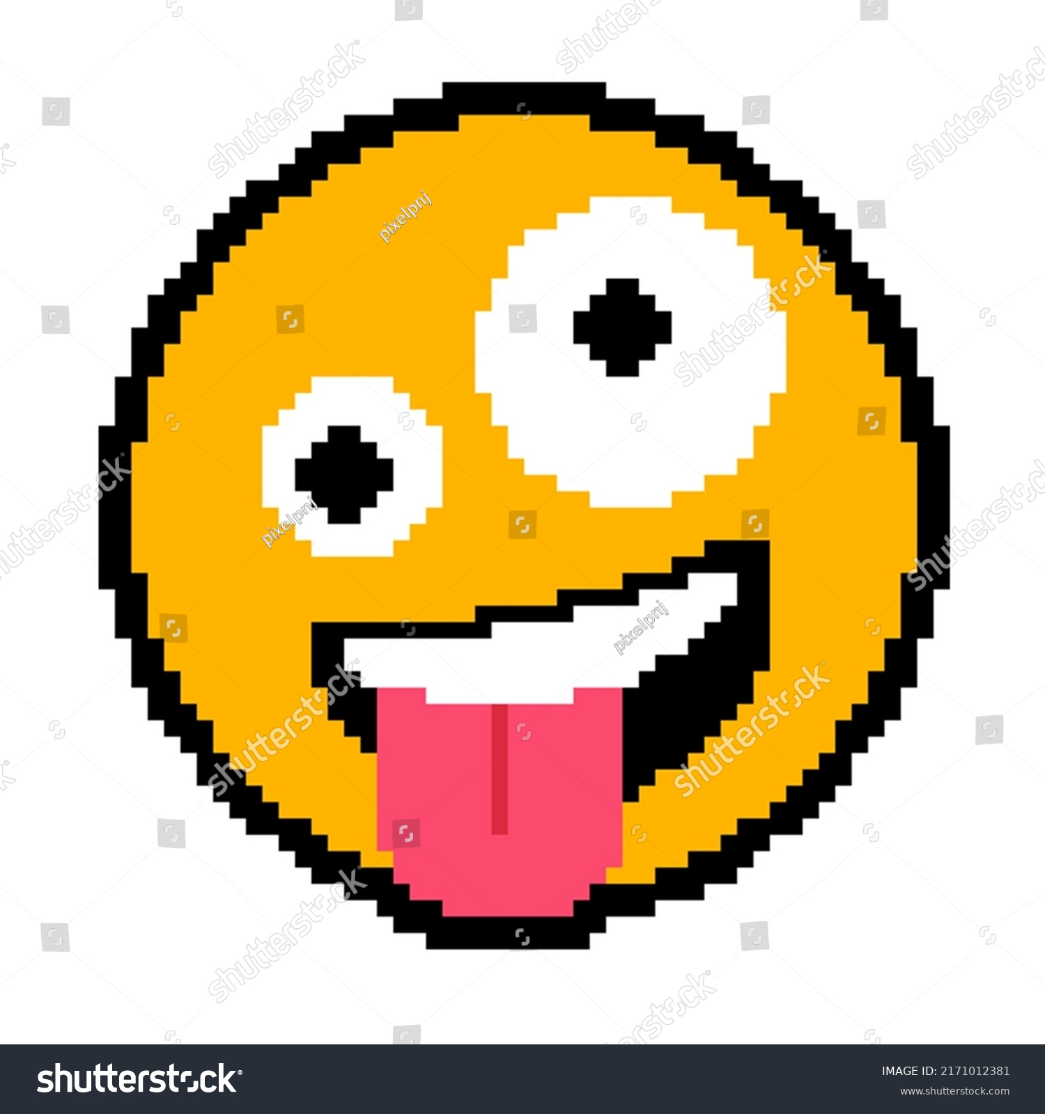 Emoticon Pixel Art Style 64 Pixel Stock Vector (Royalty Free ...