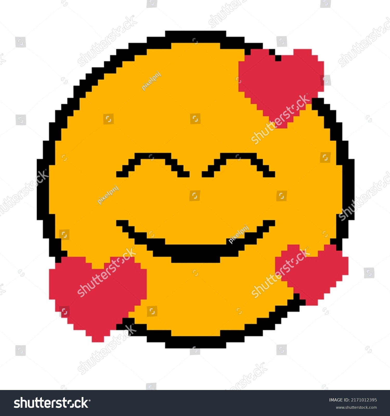 Emoticon Pixel Art Style 64 Pixel Stock Vector (Royalty Free ...