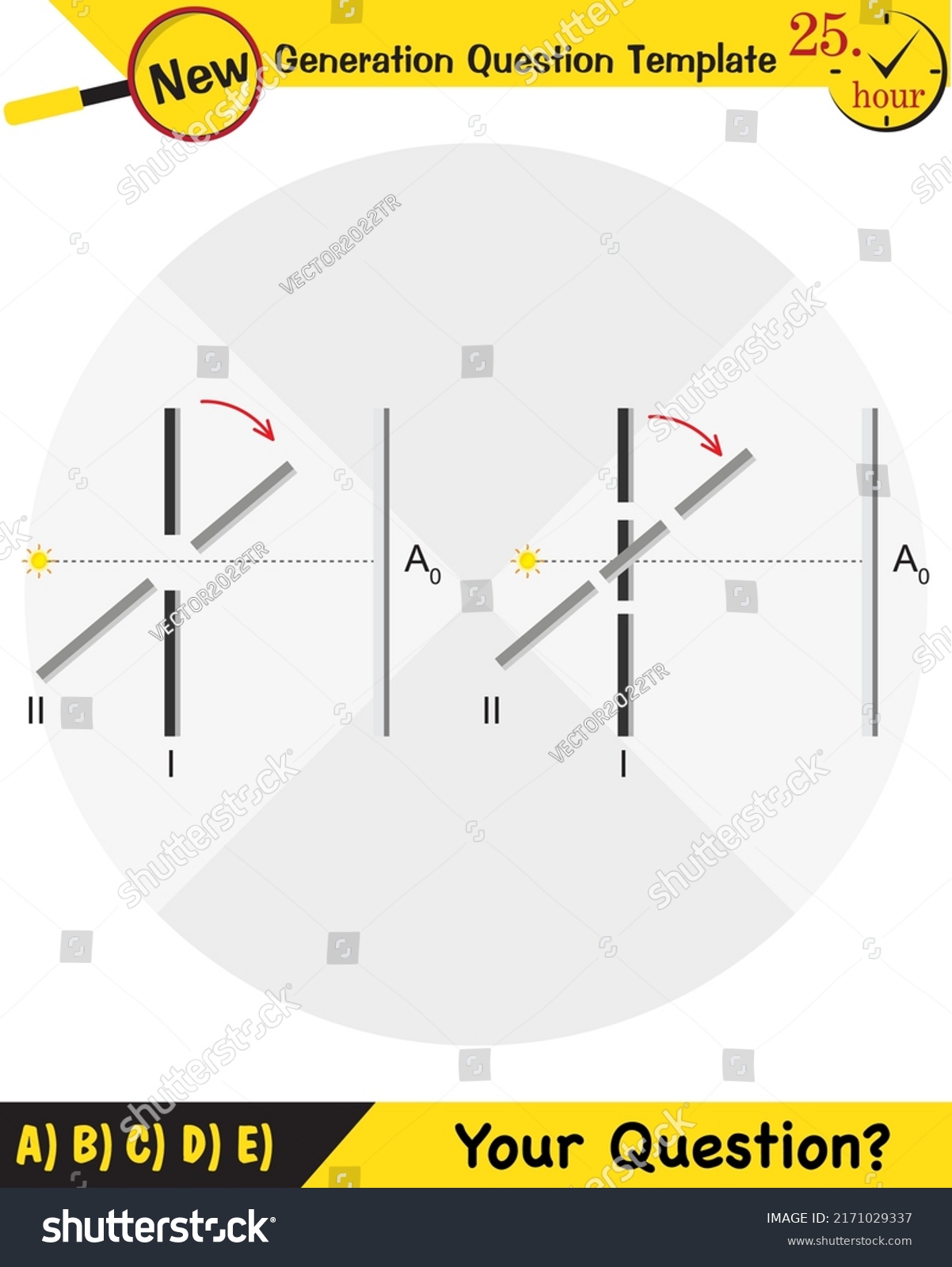 Physics Physics Testing Interference Experiment Next Stock Vector ...