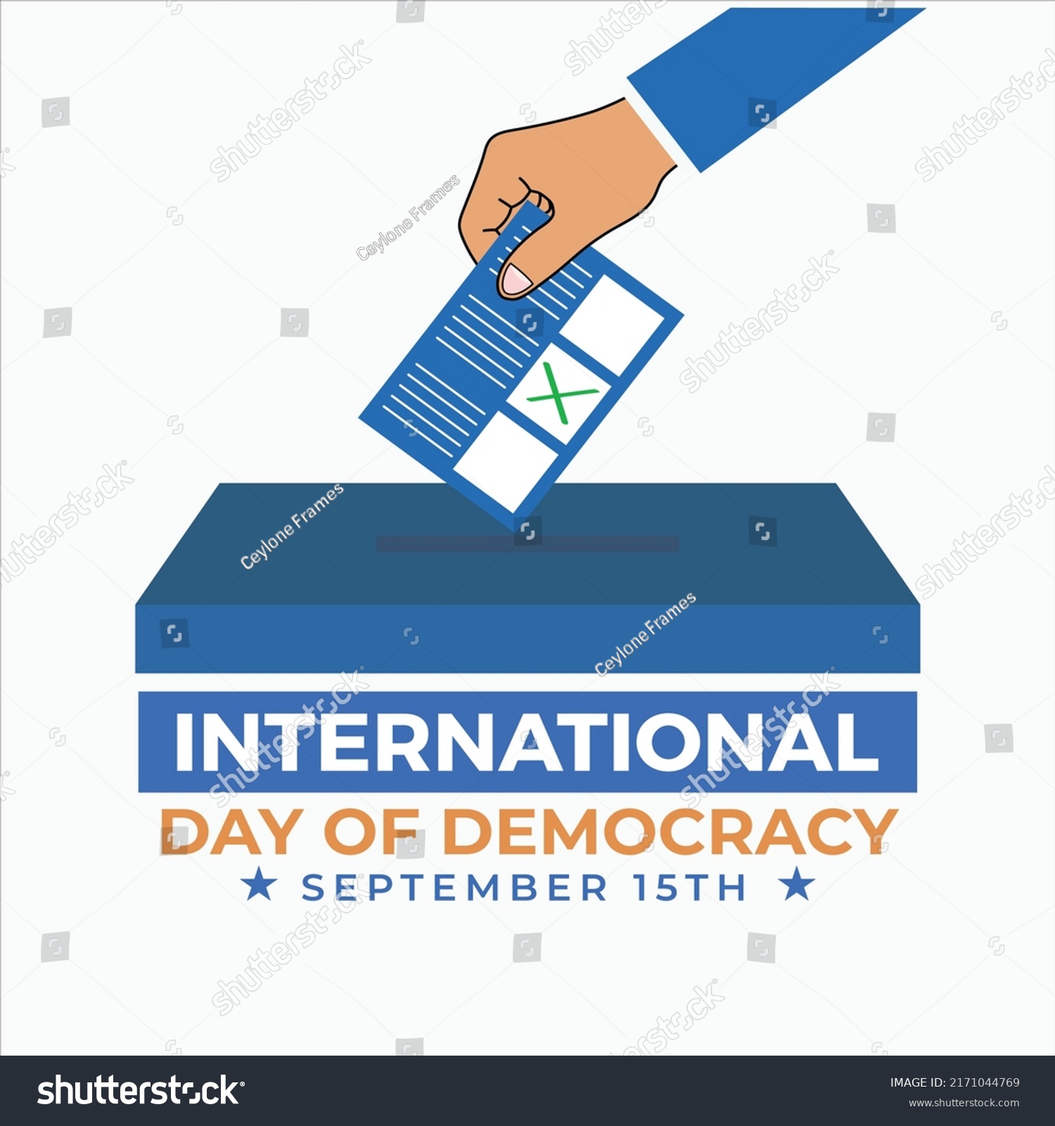 Flat Tiny Democracy Vector Illustration Democracy Stock Vector Royalty Free