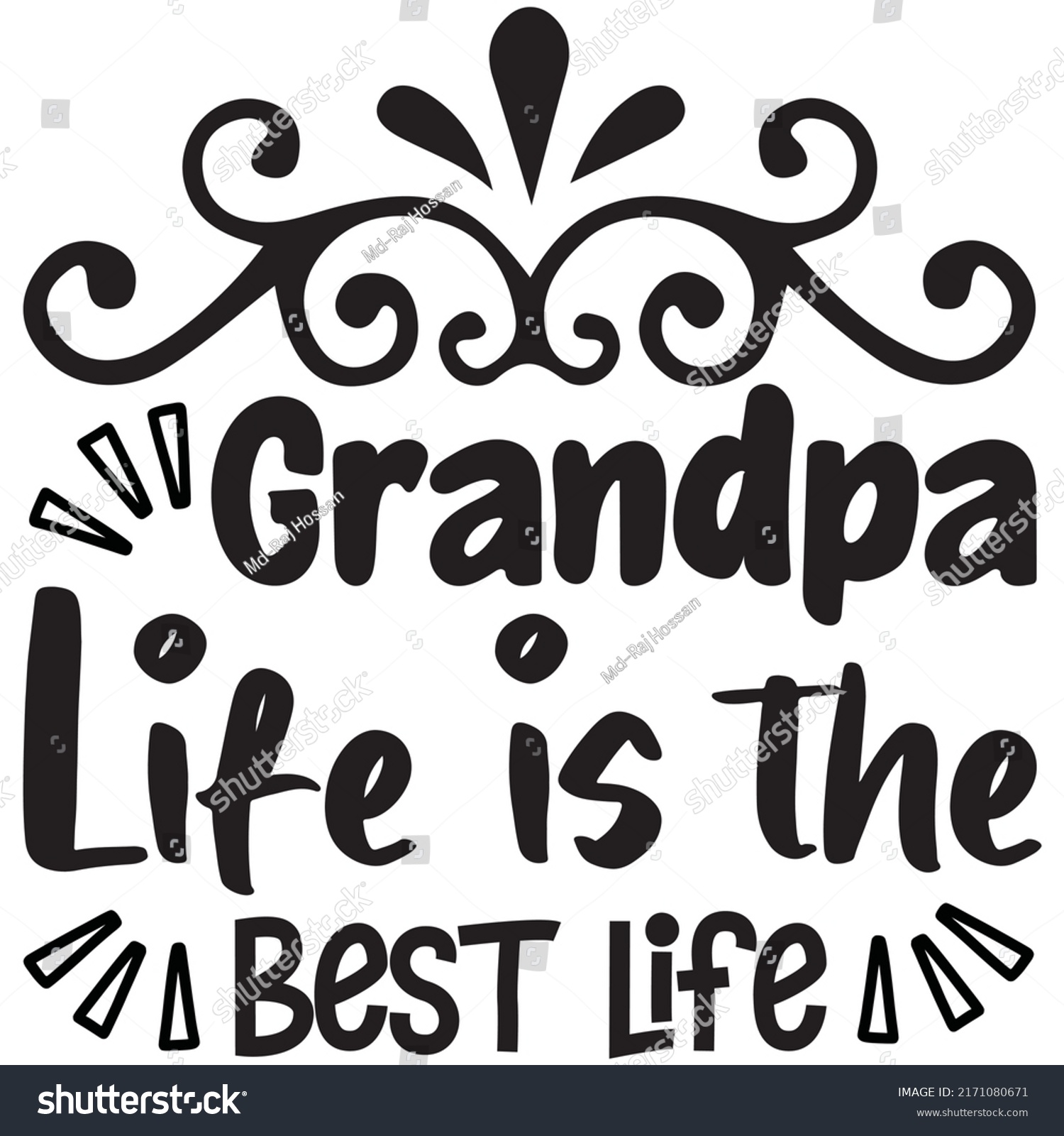 Grandpa Life Best Life Tshirt Design Stock Vector (Royalty Free ...