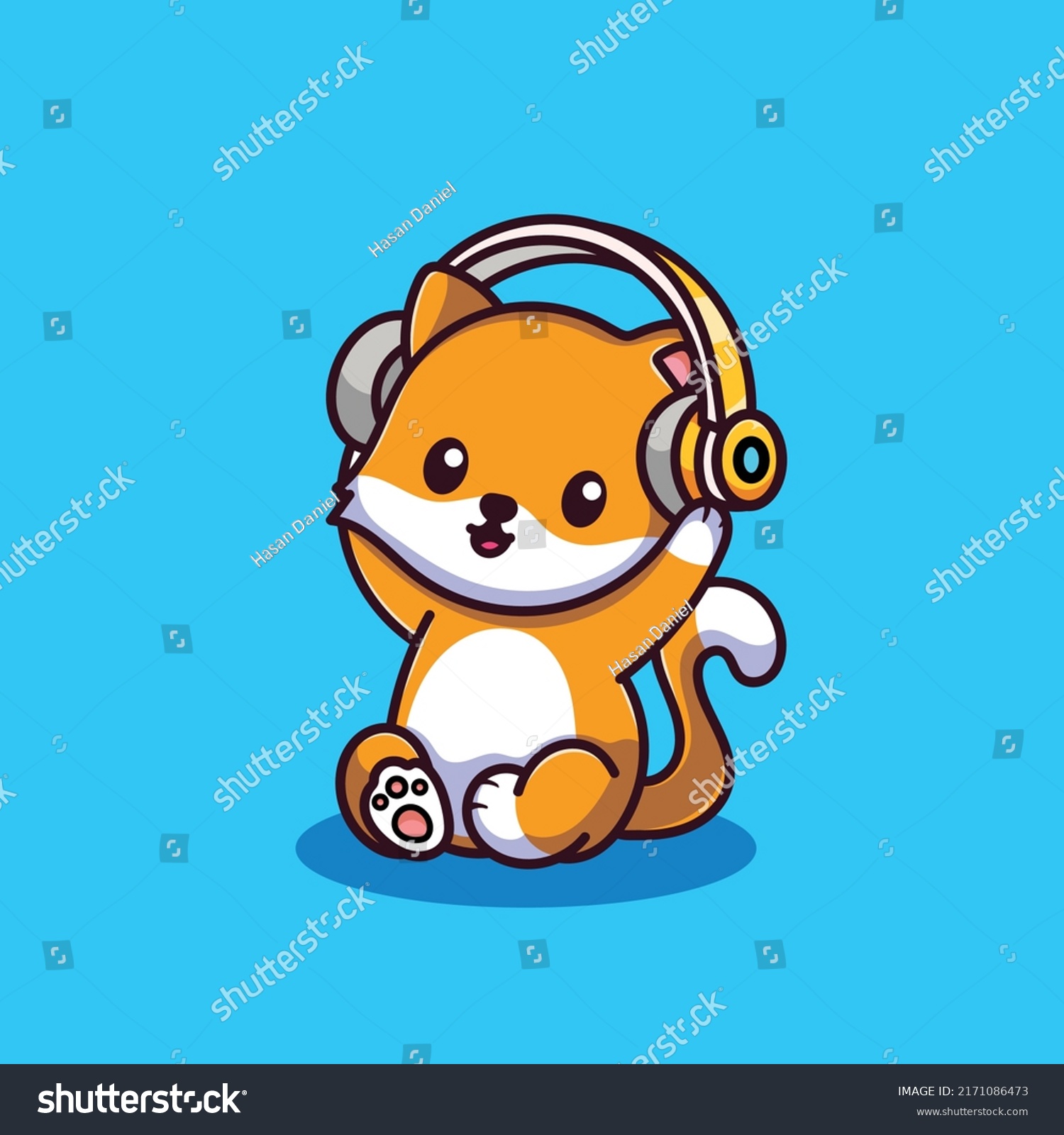 Cute Shiba Inu Dog Cartoon Vector Stock Vector (royalty Free 