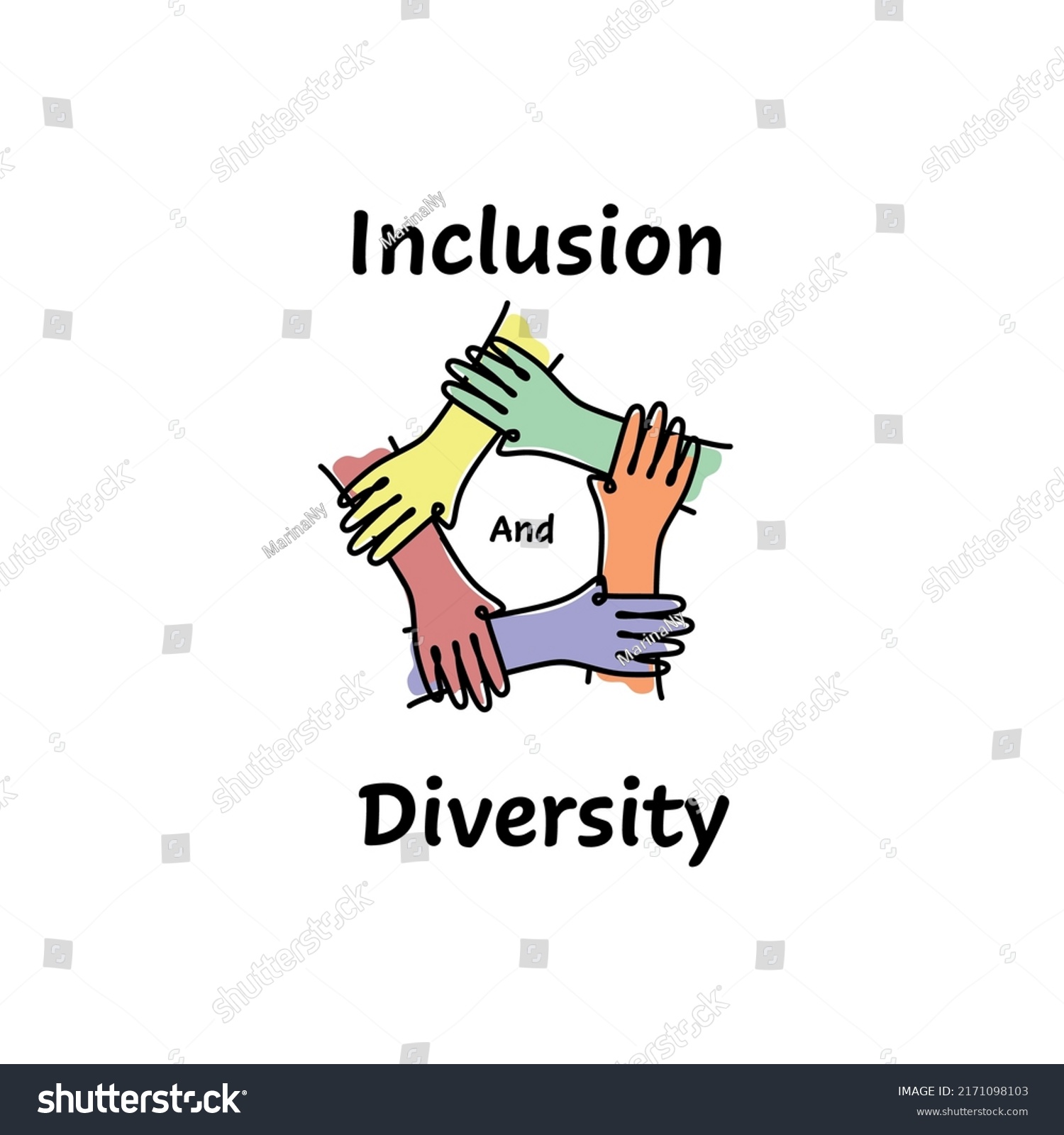 Diversity Inclusion Logo Inclusive Illustration Web Stock Vector ...