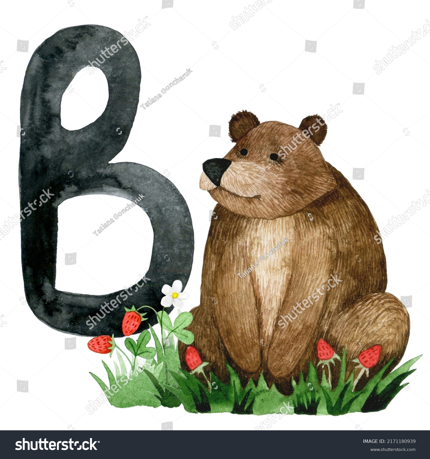 Card Alphabet Letter B Cute Drawing Stock Illustration 2171180939 ...