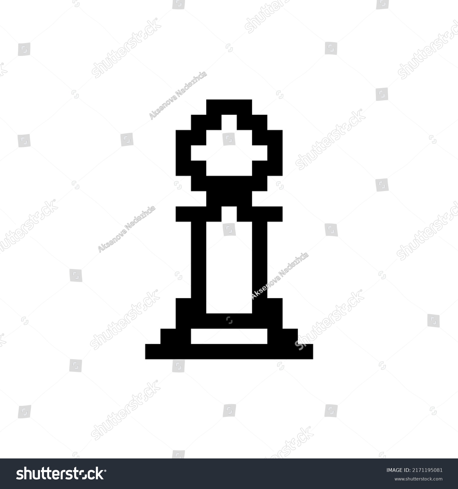 Pixel Chess Pieces Chess Pawn Vector