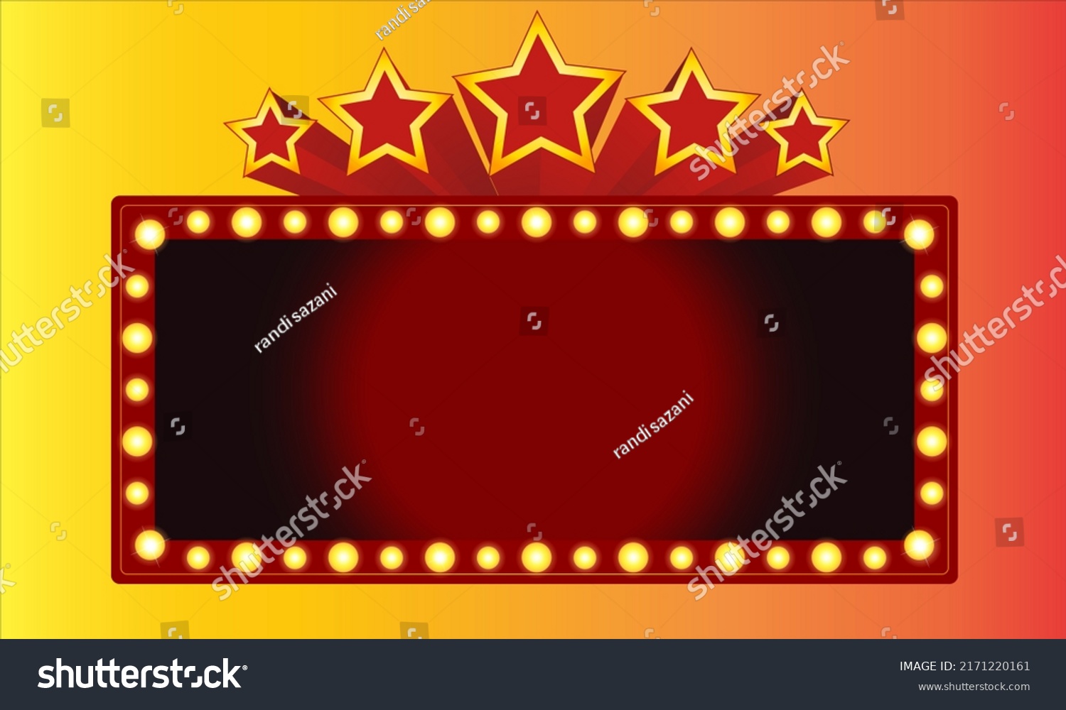 Border Template Elegant Shining Stars Lights Stock Vector (royalty Free 