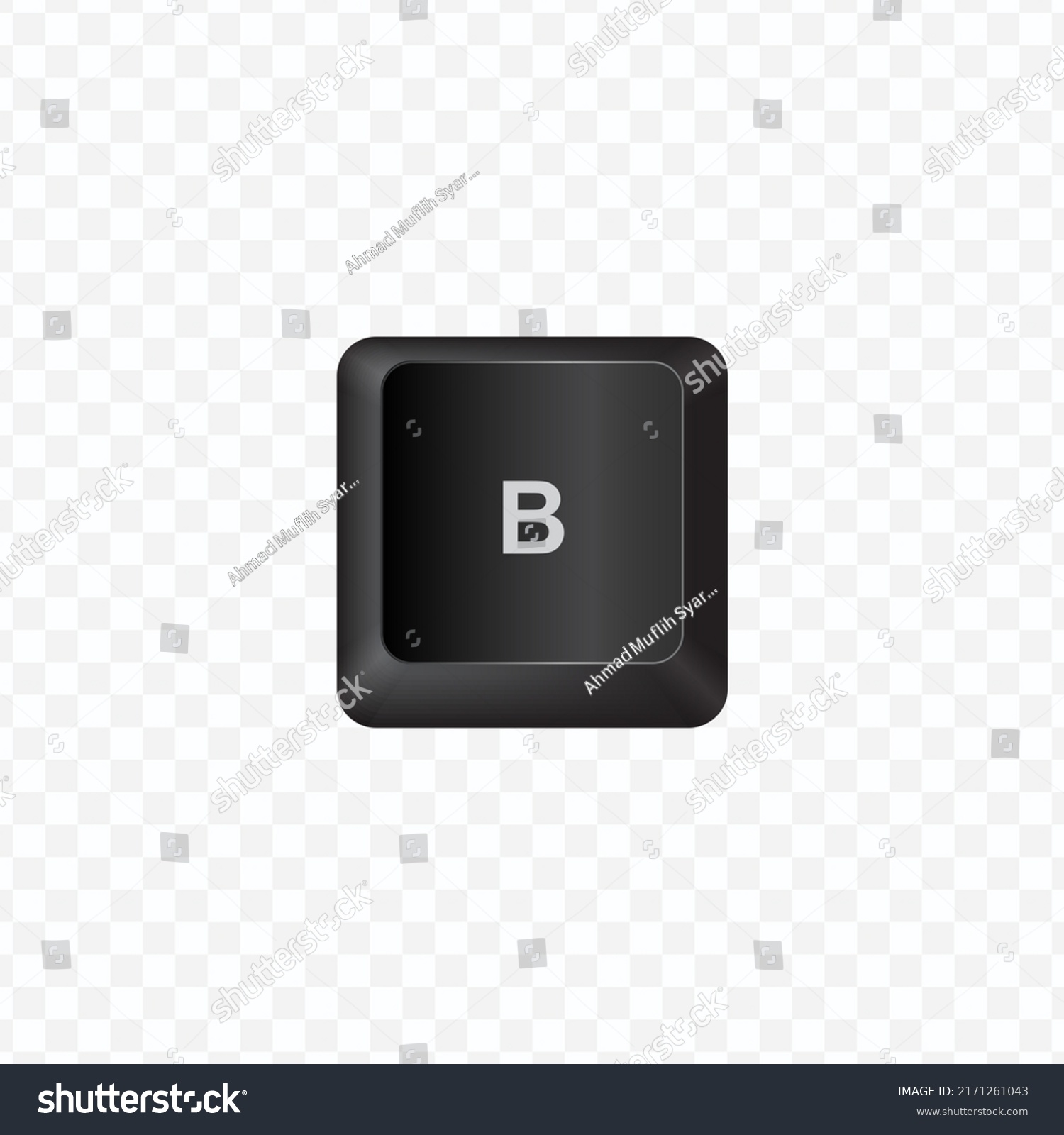 Keyboard Button Vector Illustration Letter B Stock Vector (Royalty Free ...