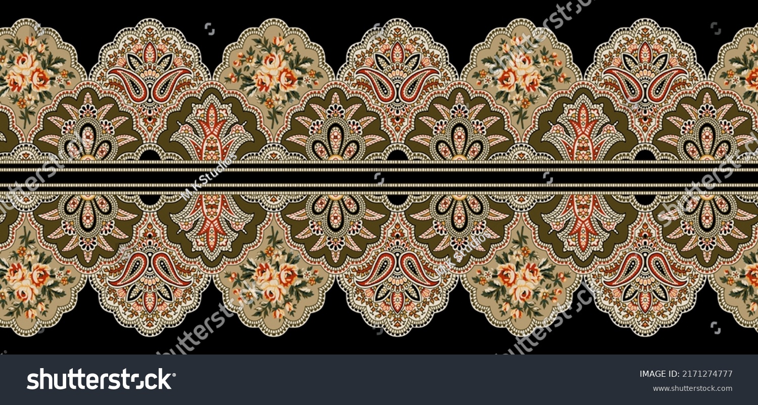 Mughal Border Illustration Digital Prints Stock Illustration 2171274777   Stock Photo Mughal Border Illustration Digital Prints 2171274777 