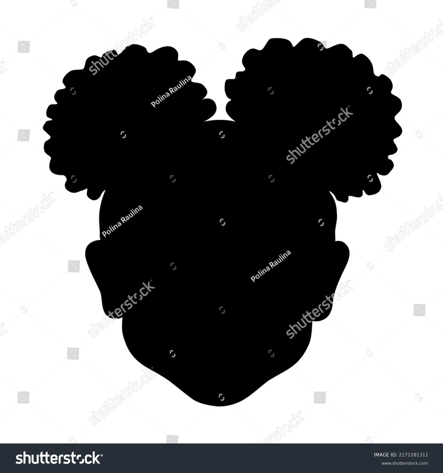 Black African American Little Small Girl Stock Vector (Royalty Free ...