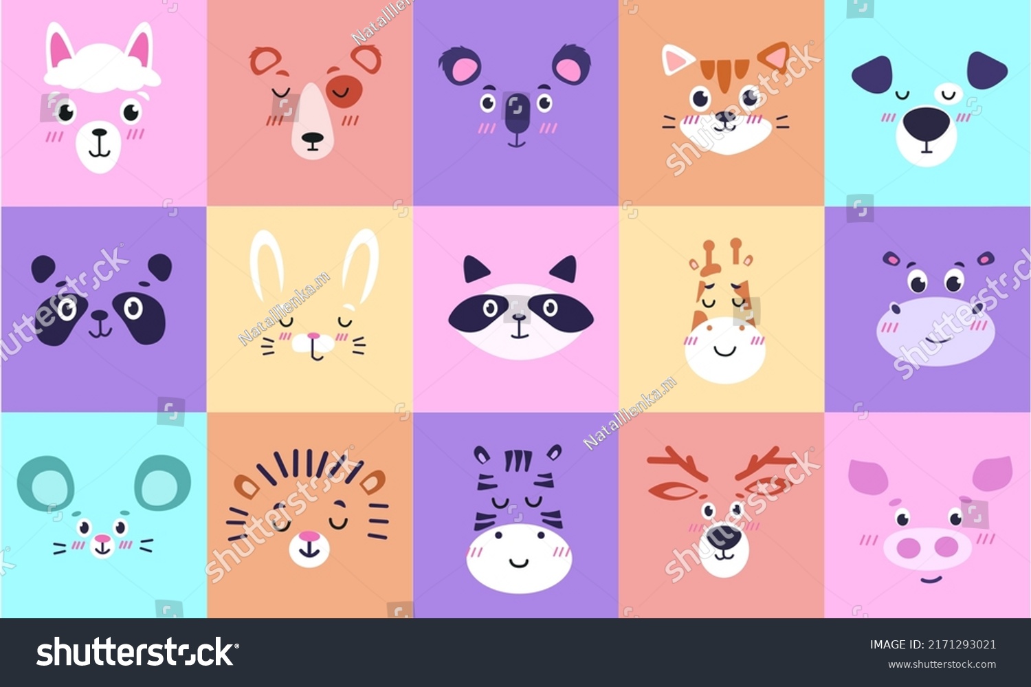 cute-animal-faces-hand-drawn-rabbit-stock-vector-royalty-free