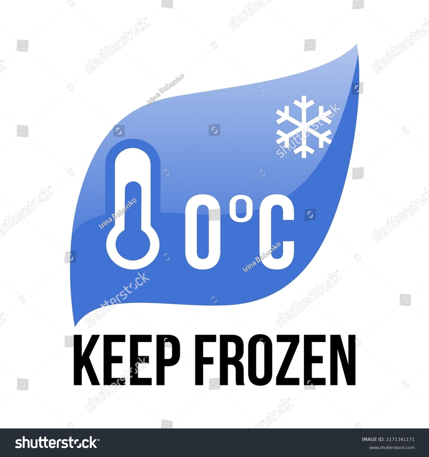 Keep Frozen Logo Food Package Label Stock Vector (Royalty Free ...