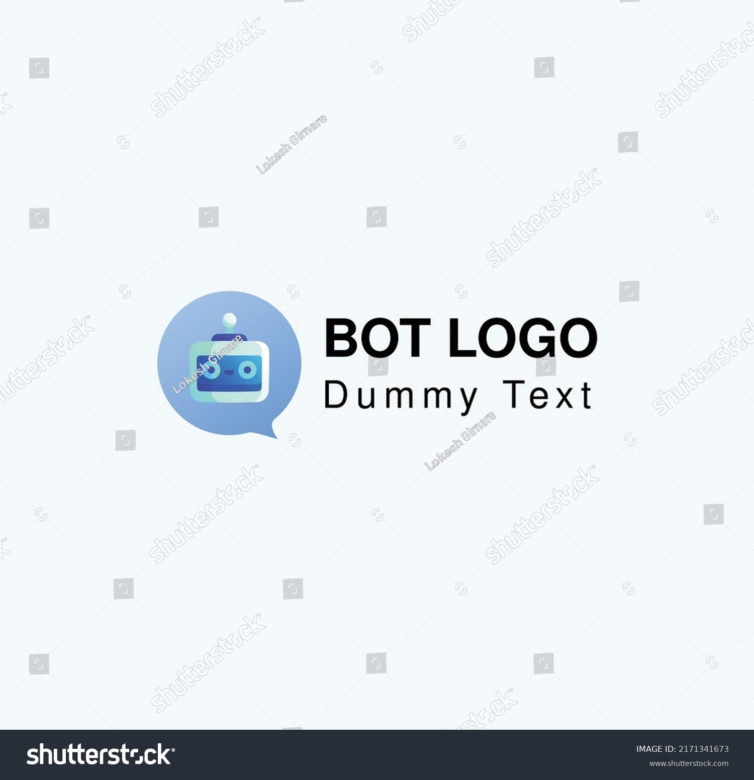 Bot Dummy Logo Template Design Stock Vector (Royalty Free) 2171341673 ...