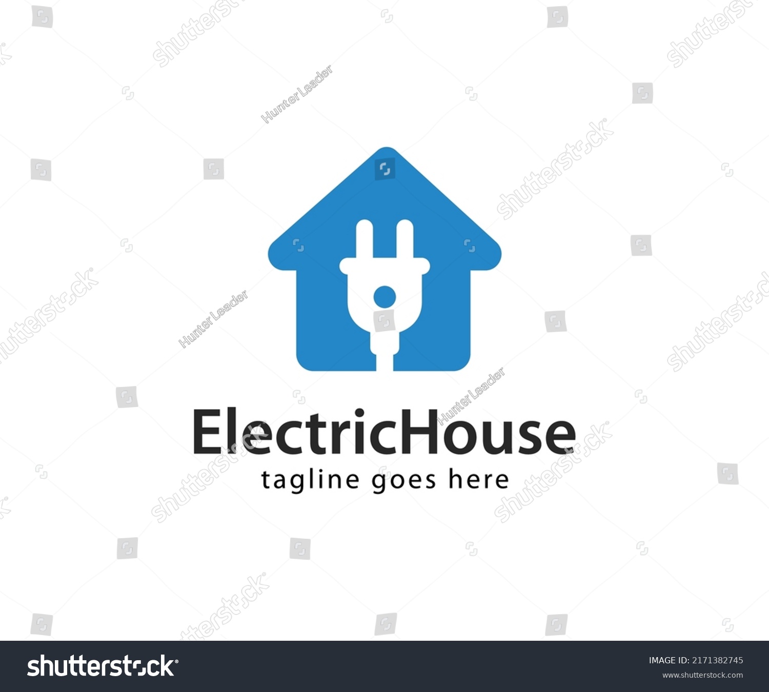 Electric House Logo Electrical Home Logo Stock Vector (Royalty Free ...