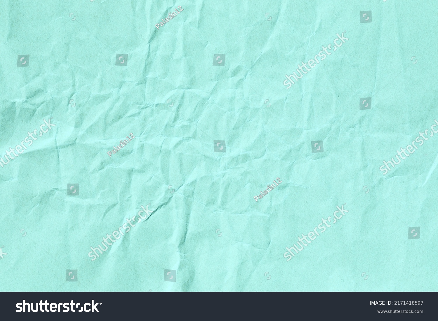 Blue Crumpled Kraft Background Paper Surface Stock Photo 2171418597 