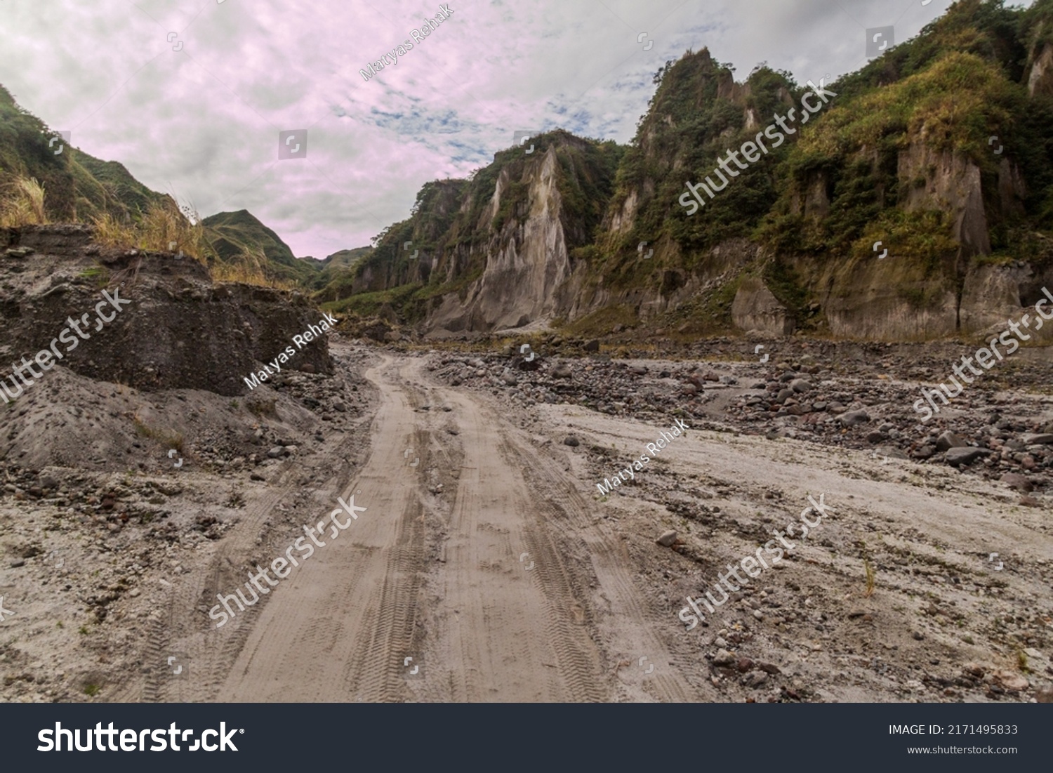 Lahar Mudflow Remnants Pinatubo Volcano Philippines Stock Photo ...